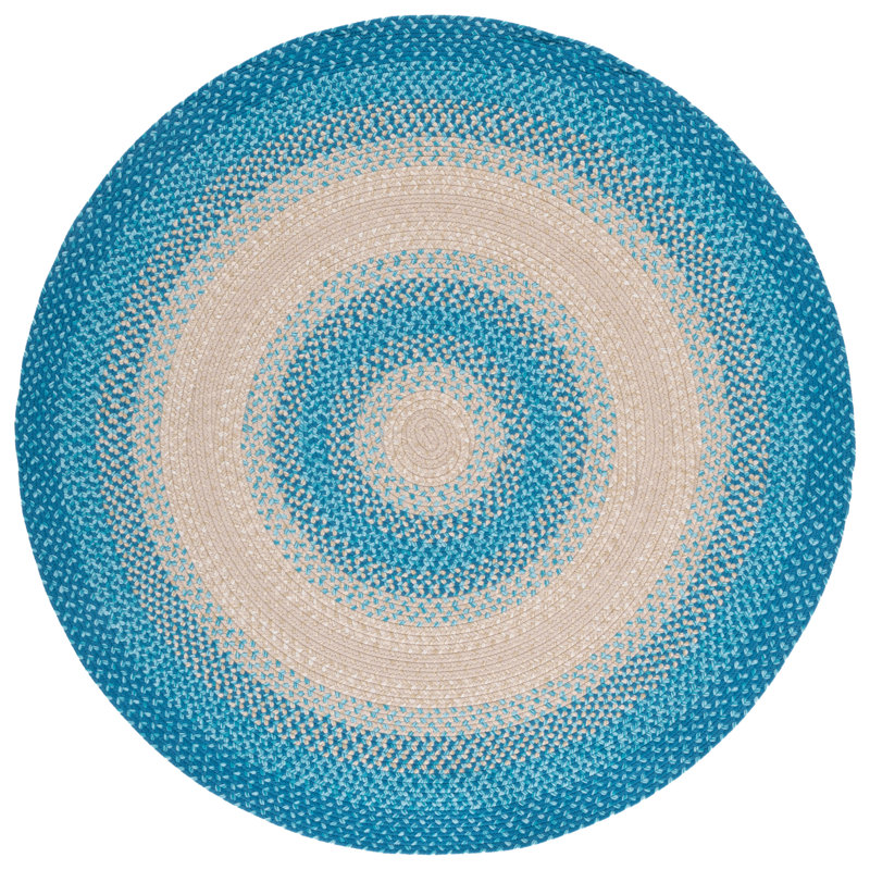 Clickett Hand Woven Performance Machine Washable Performance Striped Indoor/Outdoor Area Rug, Oval 4' x 6'