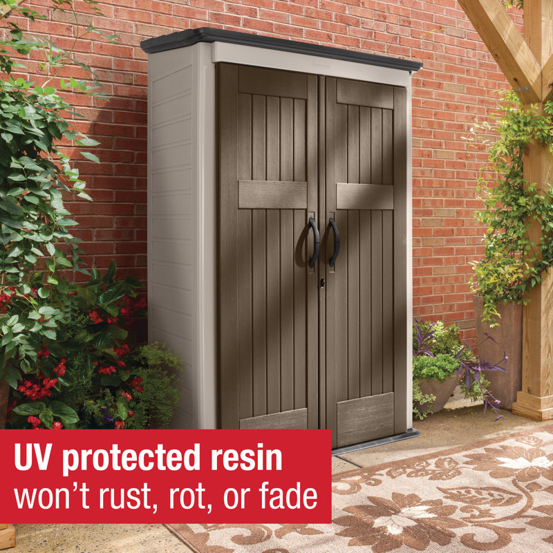 Rubbermaid Big Max 2 ft. 6 in. x 4 ft. 3 in. Large Vertical Resin Storage Shed