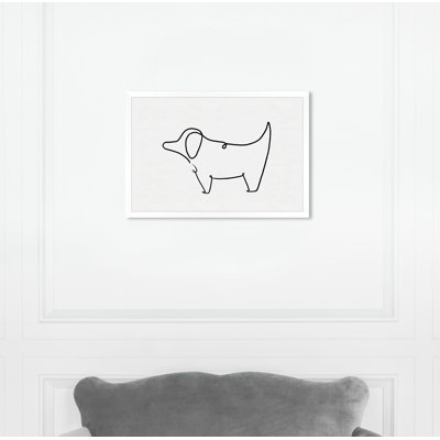 Simple contour de chiot-reproduction d’art
