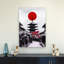 Kyoto Pagoda Red Sun Contemporary Wall Art Print 1 Piece Wrapped Canvas Wall Art-1007886961