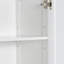Grande armoire de salle de bain avec panier à linge, grand espace de rangement-1336939930