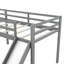 Space-saving Solid Wood L-shaped Twin Loft Bed With Slide And Ladder, Modern Style For Kids And Teens