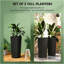 Ensemble de 2 pots à fleurs, grandes jardinières empilables, jardinière haute-1366943705