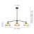  LineGlow Transitional 39.3" 3-Light Linear Kitchen Island Pendan with Seeded Glass Shades