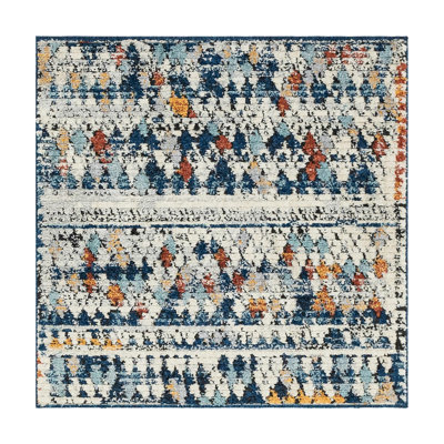 Allenvale Southwestern Navy Blue/Beige Area Rug
