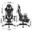 Inbox Zero Adjustable Reclining Ergonomic Swiveling PC & Racing Game Chair with Footrest-208933751
