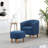 Upholstered 27" Wide Barrel Chair with Ottoman-100102287