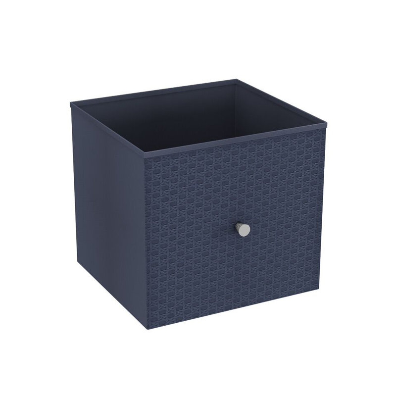 17 Stories Woven Decorative Basket, Navy Blue