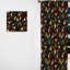 Feuilles multicolores botaniques sur motif noir - Rideau en velours bohémien - obscurcissant - 1 panneau-107561930