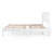 Stella Solid Wood Slat Bed,Queen, White