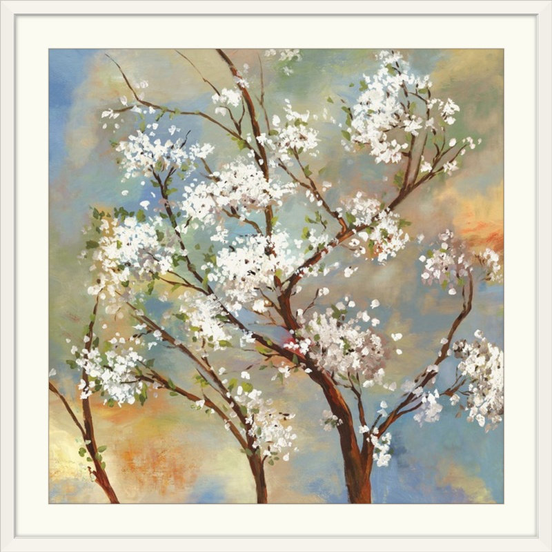 «Anjellica Vignette II» par Asia Jensen, reproduction d'art, H 20" x l 20" x P 1", Cadre blanc
