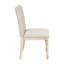 Chaise de salle à manger rembourrée de 2 avec coussin en mousse et rembourrage gris