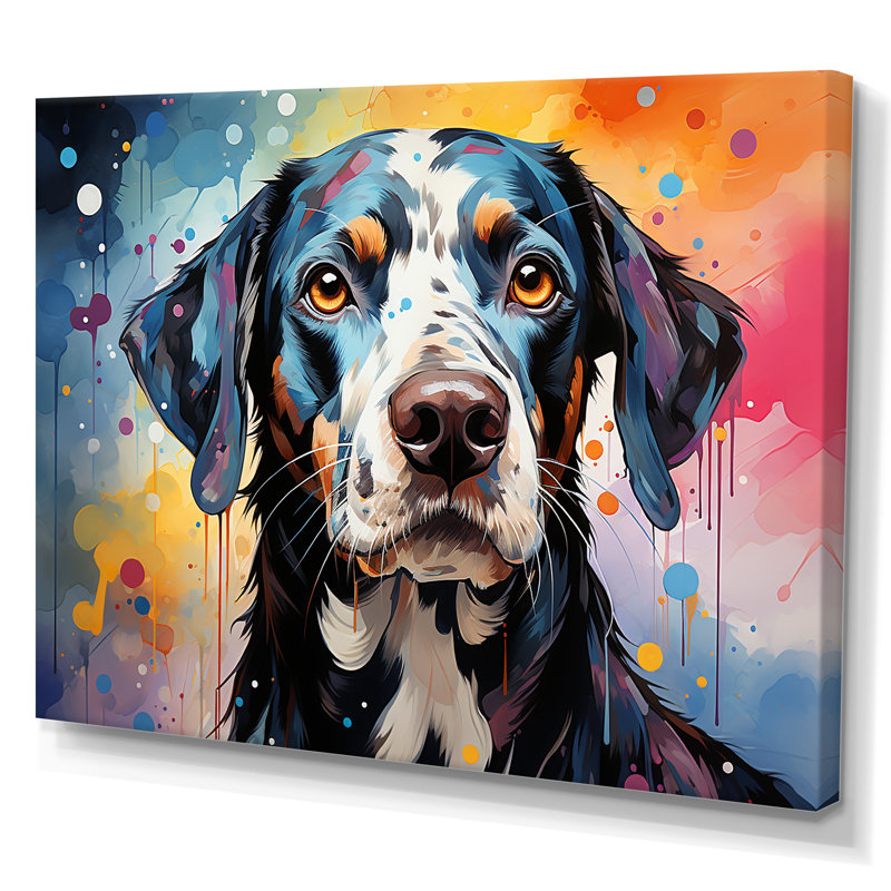 Dalmatian Dots I - reproduction sur toile, Toile tendue, H 12 po x l 20 po x P 1 po