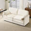PLUSH CLOUD LOVESEAT: Canapé modulaire modulaire à 2 places avec coussins en chenille et 2 coussins décoratifs - Taille compacte pour appartement, salon, chambre à coucher