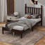 Lit plateforme simple en bois avec tête de lit en forme de gourde, lit plateforme de style rétro-1897738805
