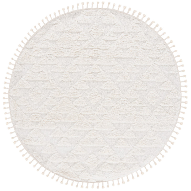 Kaitlen Tassel Shag Performance Southwestern Rug, Round 6'7"