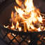 Foyer d'extérieur au feu de bois de 38 po de diamètre avec rangement pour bûches, tisonnier et écran Deko Living