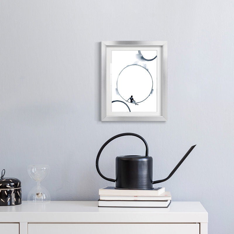 «Woman in the Moon II», reproduction encadrée, Argent argent