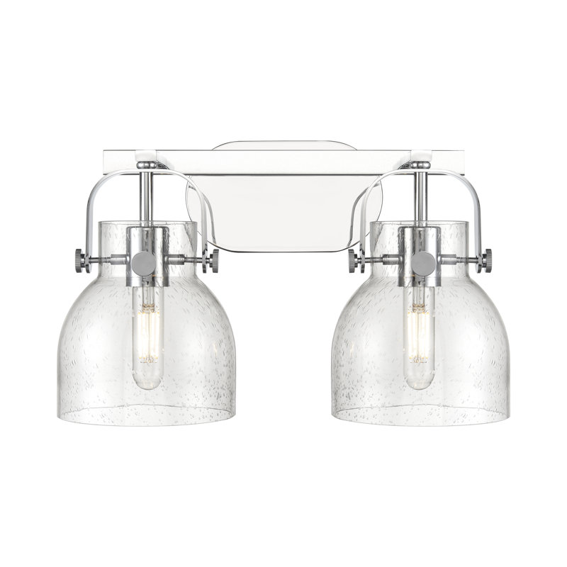 Éclairage pour meuble-lavabo mural 6 po Skycrest, Bullé, Chrome poli, Deux lumières
