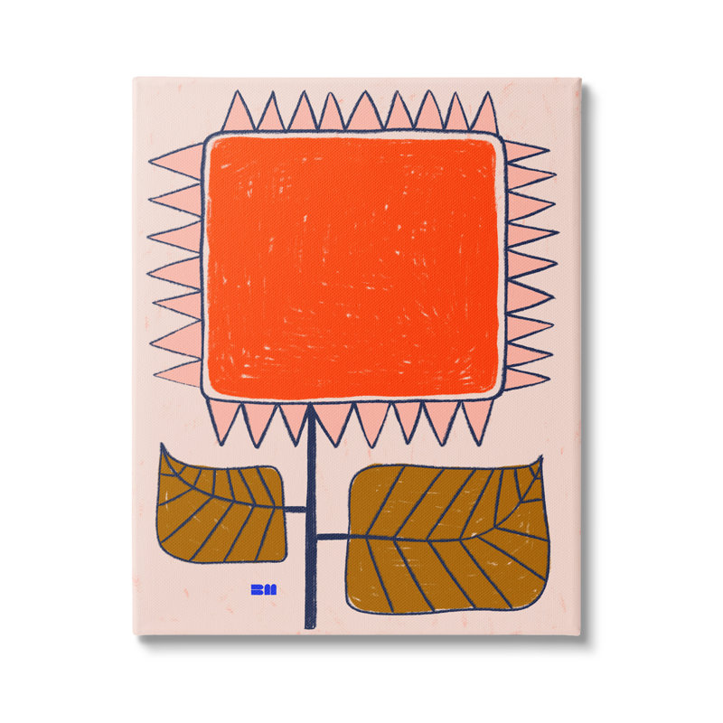 «Winston Porter Modern Earthy Flower On Canvas» par Birgit Maria Kiennast, reproduction, H 48 po x l 36 po x P 1,5 po