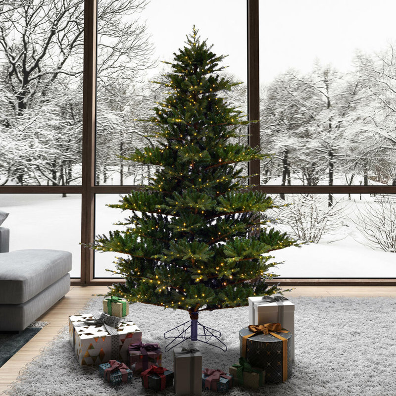 6.5' H Lighted Artificial Pine Christmas Tree