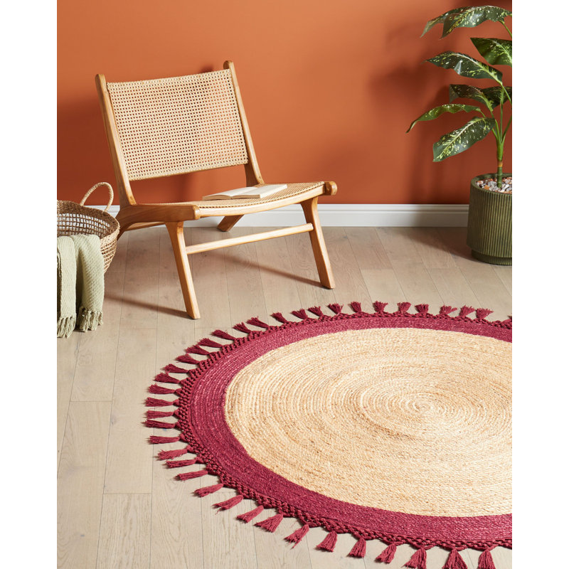 Alfredina Round Hand Braided Area Rug, Round 140cm