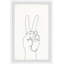 The V Sign 1 Piece Single Picture Frame Wall Art-728947463