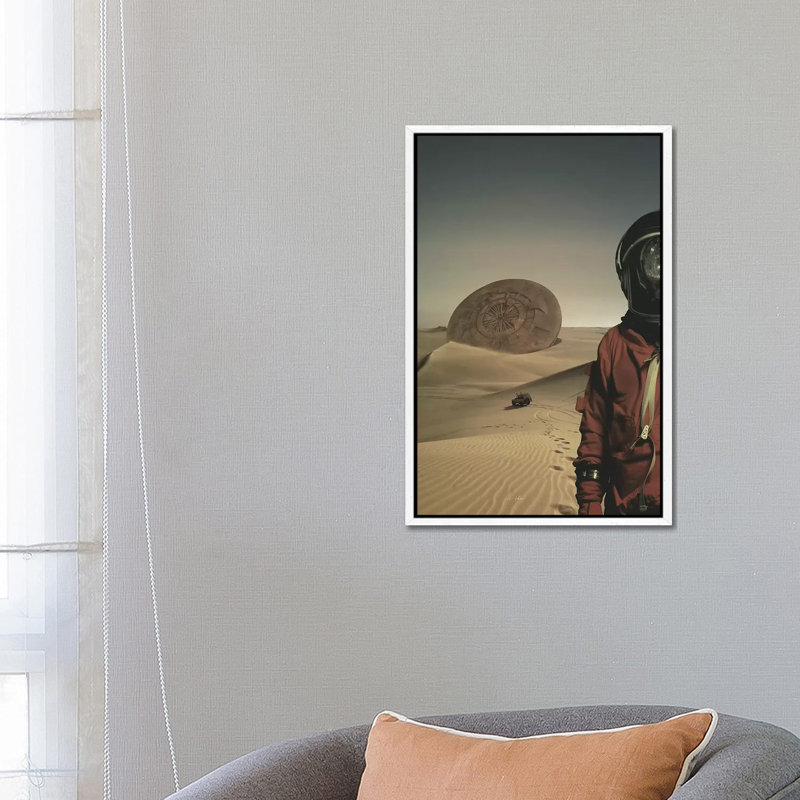 Explorer 1 Piece Wall Art on Canvas, 66.04 cm H x 45.72 cm W, White Framed