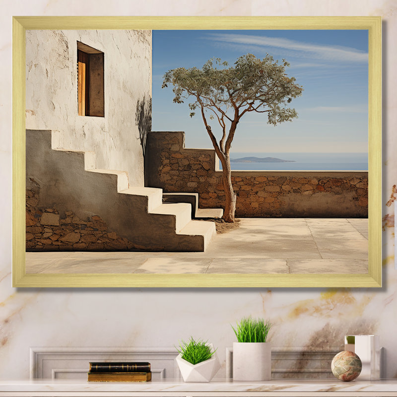 Entrepôt de minimalisme, impression sur toile, Cadre doré simple, H 34 po x l 44 po x P 1,5 po