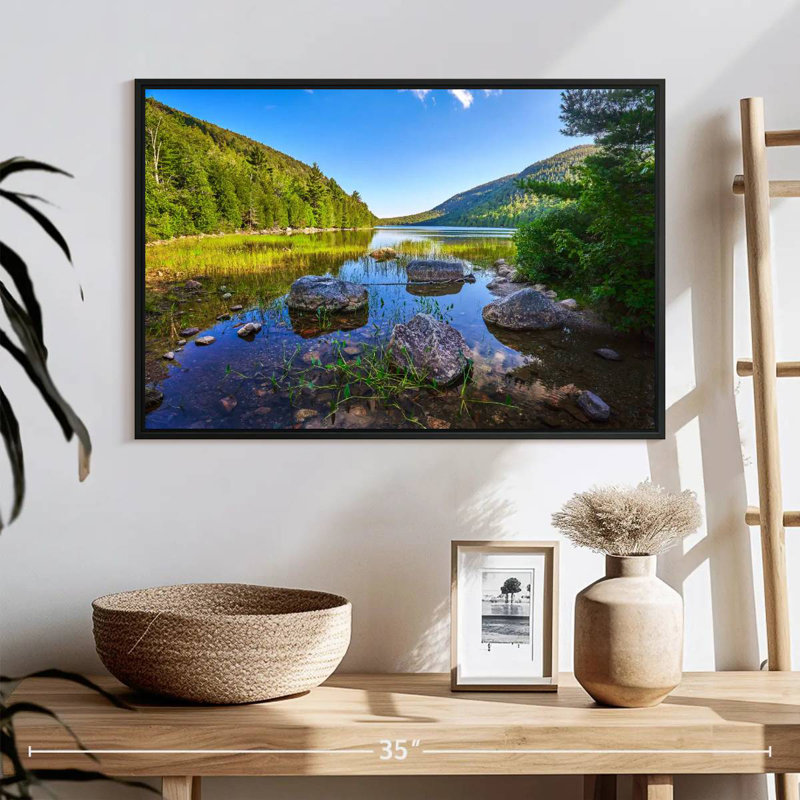 Eagle Lake, 25" X 17", Floating Frame Black