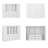 Baukus 94.8" W 6-Drawer Wardrobe with Glass Doors