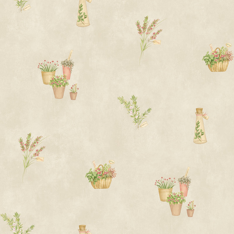Dexheart Matte Paste the Wall Wallpaper Roll, Beige/Green
