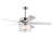 52" 3-Light Chrome Drum Shade LED Ceiling Fan + Remote