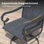Ensemble de salle à manger rectangulaire pour 6 personnes avec chaises berçantes pivotantes 360 ° Textilene-1941297846