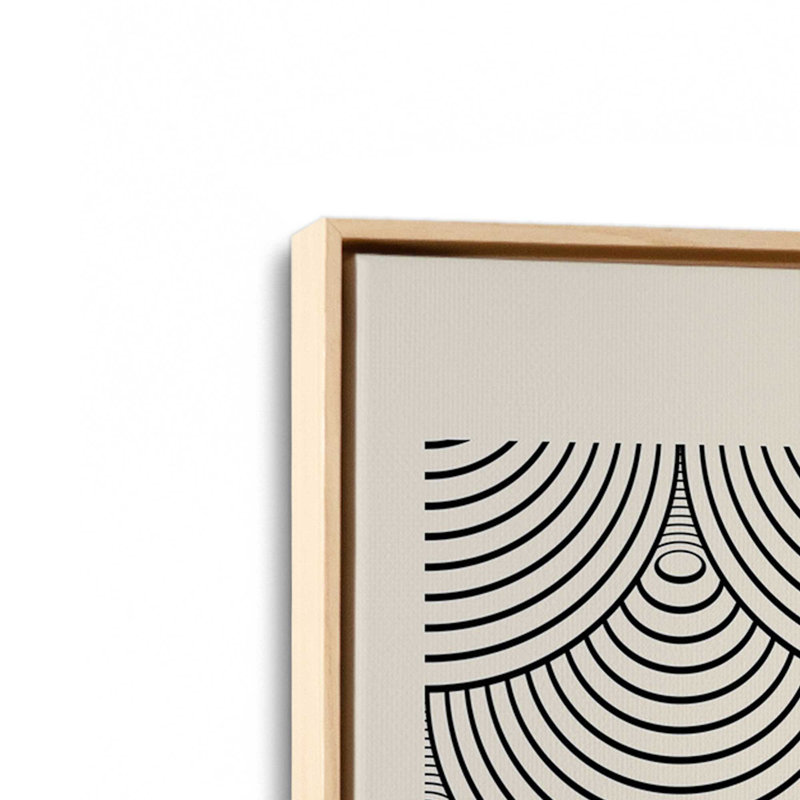Bauhaus Abstract Precision Set of 2 Prints, Floater Frame, American Maple, 49.5" H x 67" W x 1.25" D