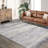 Modern Abstract Area Rug – Washable,  Soft, Low Pile, Non-Slip, Mark Resistant, Distressed Carpet –  for Living Room, Bedroom, Office,-804791061-804791057