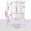 170 cm W Gate Fencing