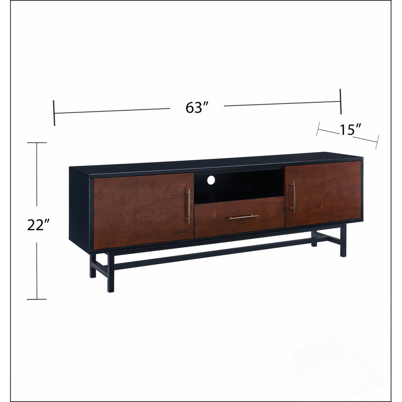 Blynn Midcentury Modern Media Console Stable support, multi-functional design