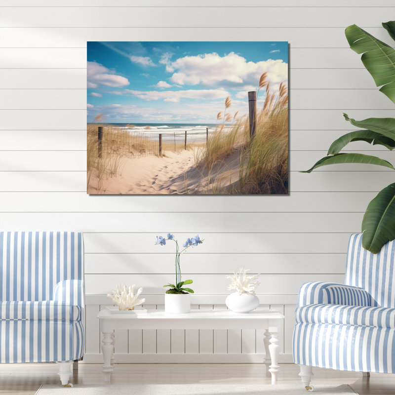 Tranquility Path To Dune Beach II, reproduction d'art sur toile, H 12 po x l 20 po x P 1 po, Toile tendue