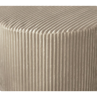 Pouf entièrement comprimé, revêtement en velours côtelé