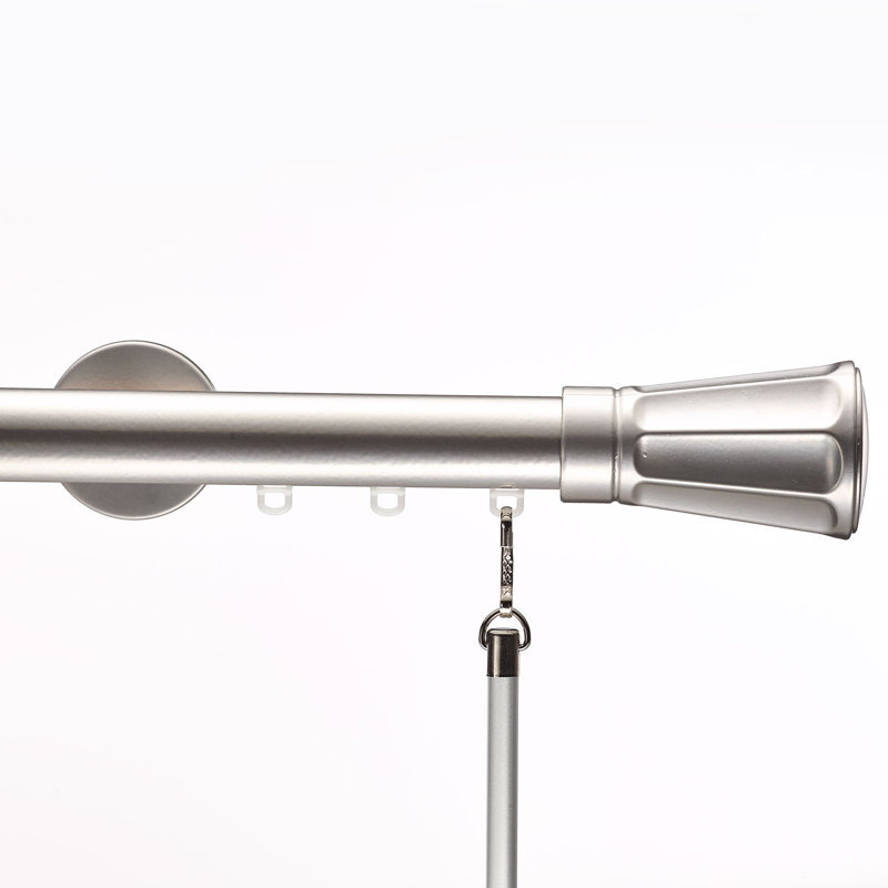 Krehbiel Curtain Track/Rail Set, Silver, 132"