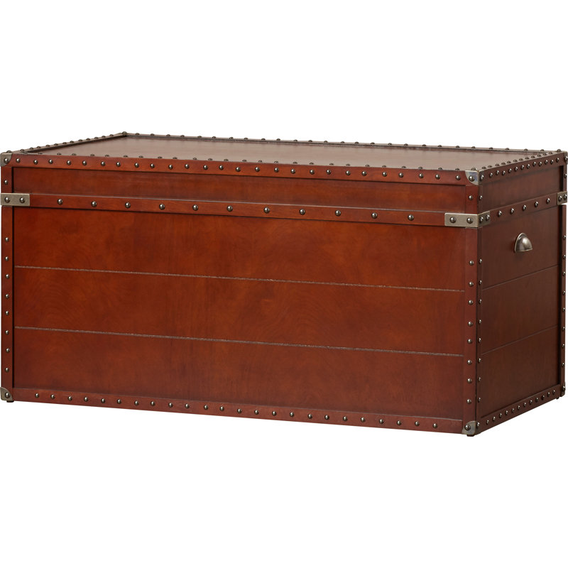 Oguz   Solid + Manufactured Wood Vintage Trunk