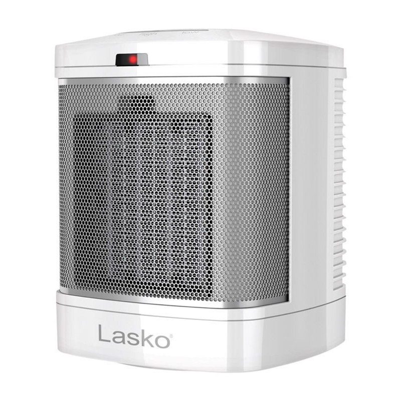 Lasko 100 sq ft Electric Bathroom Portable Heater, White/Gray