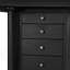 Bureau en bois massif noir et blanc