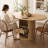 UNAROZ Extendable Oval Dining Table with 2-Tier Storage and Pedestal Base