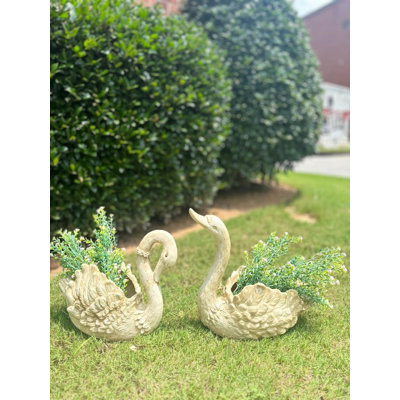 Resin Swan Planter