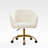 Modern Upholstered Swivel Home Office &Vanity Arm Chair with Golden Base-1498038175