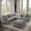 Canapé modulaire avec repose-pieds 6 pièces Elowen-321688283