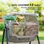 Bac à compost 43 gallons à double chambre, composteur extérieur rotatif à 360 ° pour le recyclage des déchets alimentaires et de jardin, gris clair-126152407