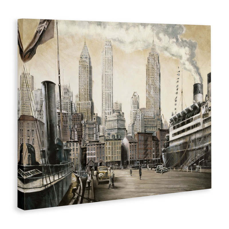 "Urban Boat Harbor", art mural par Matthew Daniels, H 16 po x l 20 po